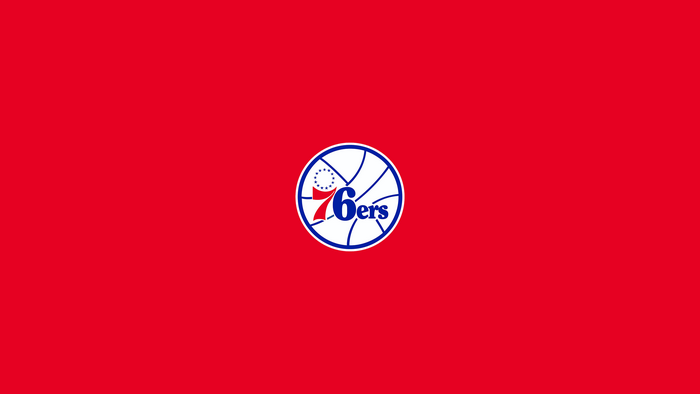 Philadelphia 76ers Basketball Logo on Red