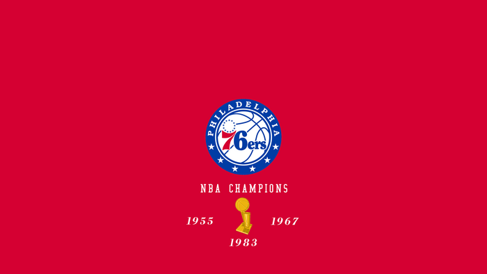 Philadelphia 76ers NBA Champions Logo and Trophy