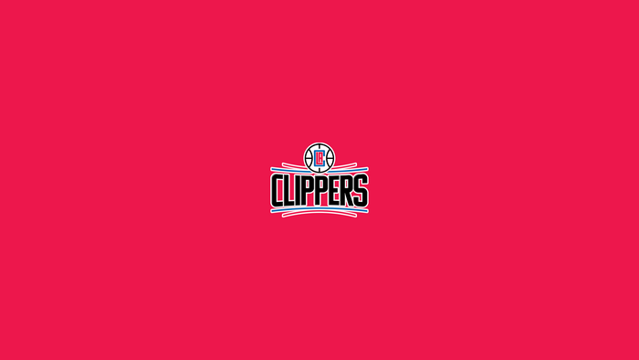 Los Angeles Clippers NBA Logo on Red Background