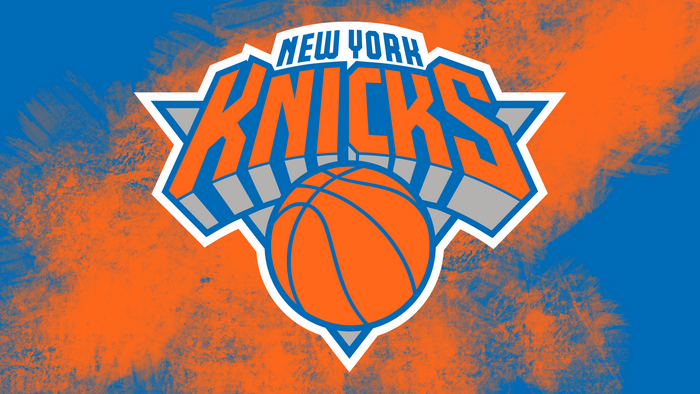 New York Knicks Basketball Logo on Textured Background