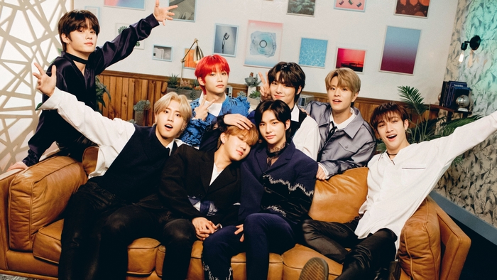 Stray Kids K-Pop boy band on couch