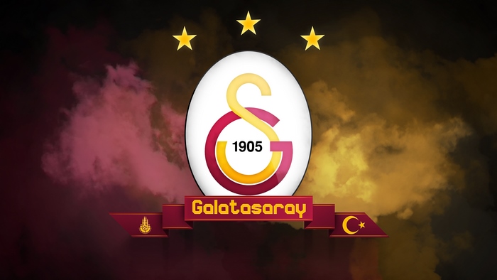 Galatasaray S.K. Emblem with Stars and Club Banner
