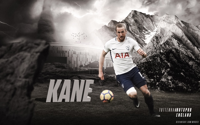 Harry Kane Tottenham Hotspur Stadium Stormy Mountains