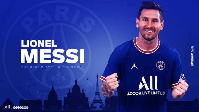 Lionel Messi in Paris Saint-Germain jersey