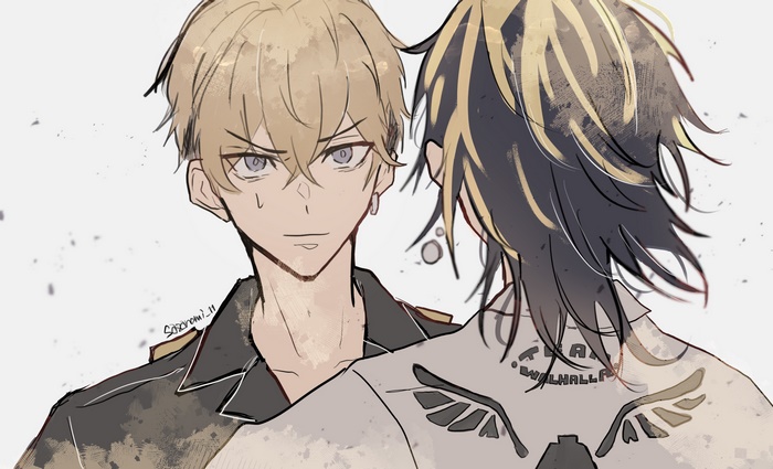 Chifuyu Matsuno and Kazutora Hanemiya from Tokyo Revengers