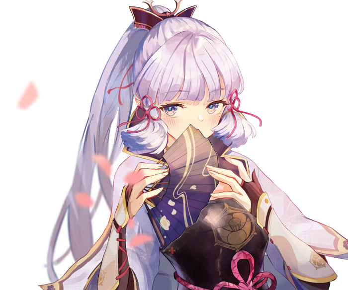 Kamisato Ayaka Elegant Fan Pose