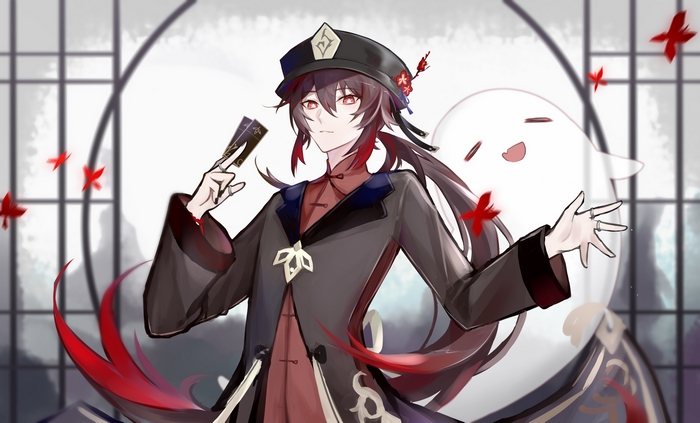 Genshin Impact Genderbend Hu Tao with Ghost