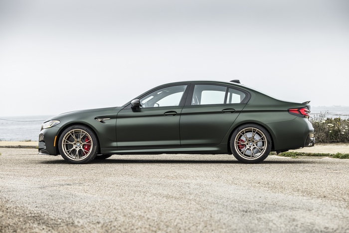 2022 Green BMW M5 CS Luxury Car by the Sea