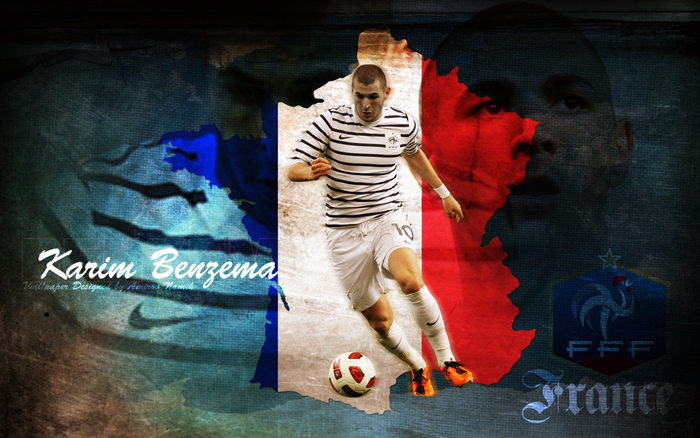 Karim Benzema France National Team Football Art