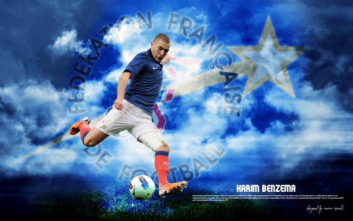 Karim Benzema playing for France National Football Team