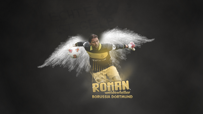 Roman Weidenfeller Borussia Dortmund Angelic Goalkeeper Save