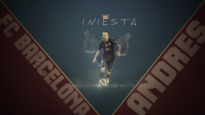 Andrés Iniesta FC Barcelona King Art