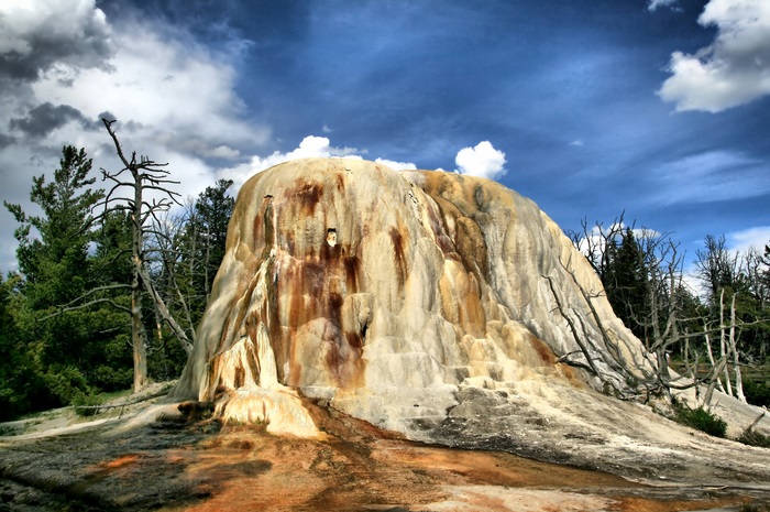Orange Spring Mound in Yellowstone National Park