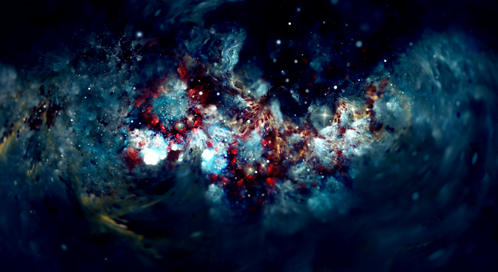 Tsunami Aftermath Cosmic Scene