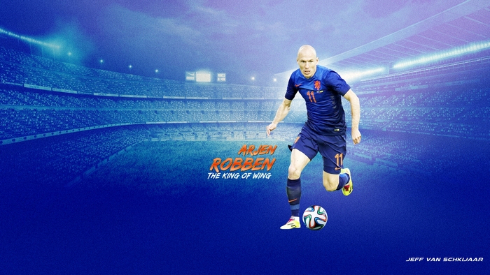 Arjen Robben, The King of Wing, in a football stadium