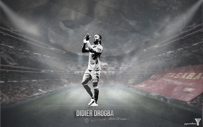 Didier Drogba applauding in Galatasaray stadium