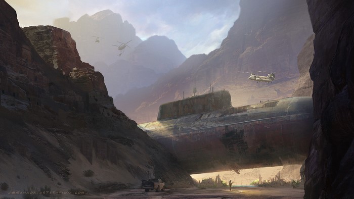 The First Wave: Submarine in Desert Canyon