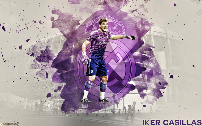 Iker Casillas Real Madrid Goalkeeper Purple Art