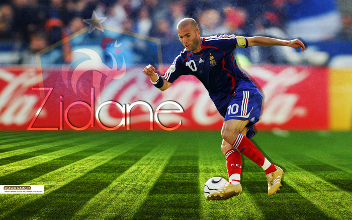 Zinedine Zidane playing for France National Football Team