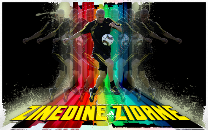 Zinedine Zidane: French Soccer Legend in Dynamic Art