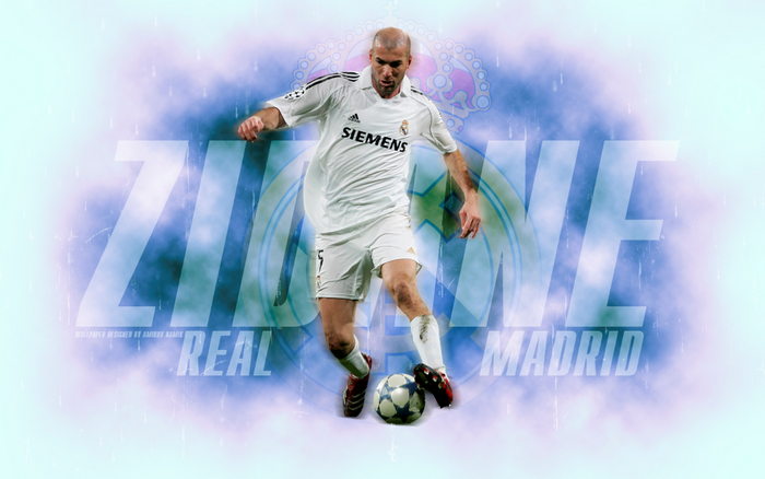 Zinedine Zidane Real Madrid football graphic