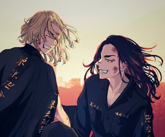 Keisuke Baji and Mikey Manjiro Sano at Sunset