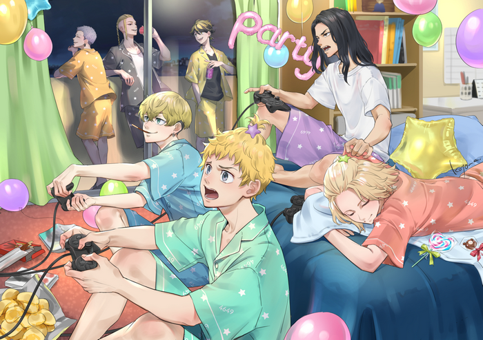 Tokyo Revengers Characters in Pajamas Party