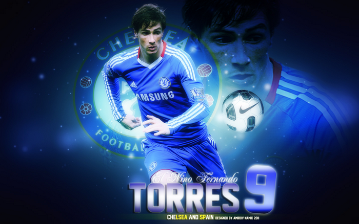 Fernando Torres Chelsea FC Number 9 Football Art