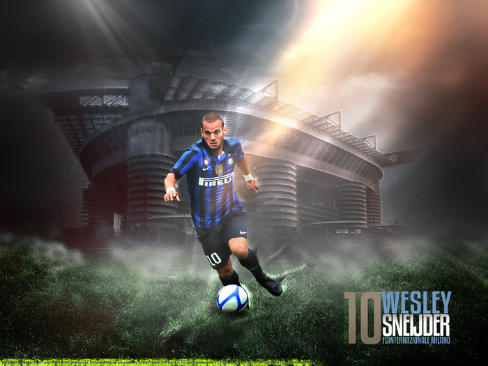 Wesley Sneijder Inter Milan Football Stadium
