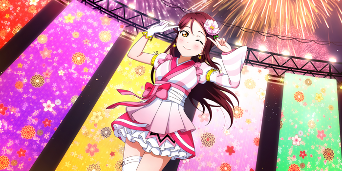 Love Live! Riko Sakurauchi's festive fireworks stage performance