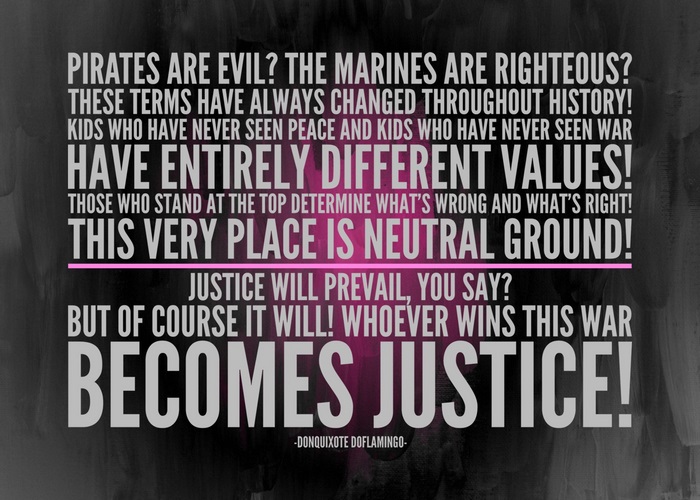 One Piece Doflamingo: Whoever Wins This War Becomes Justice