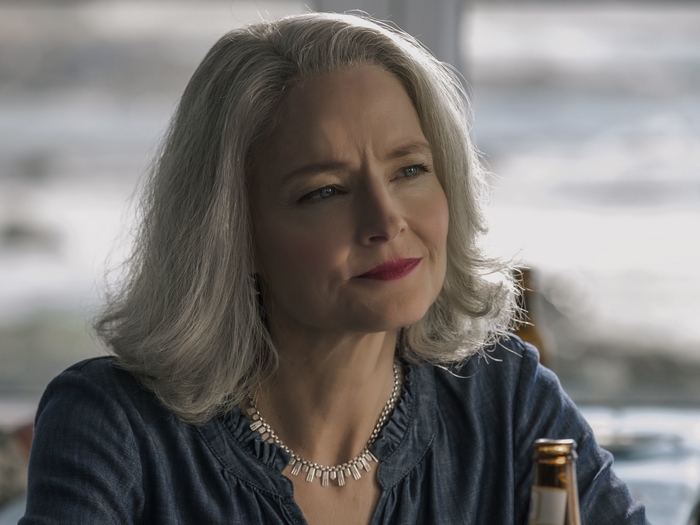 Jodie Foster with grey hair in The Mauritanian