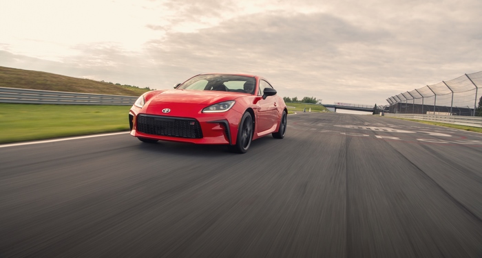 Toyota GR 86 Sport Car speeding on race track