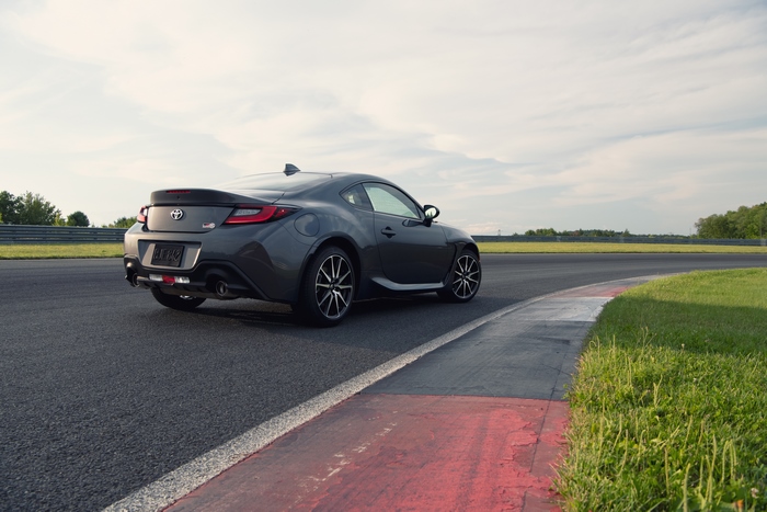 Toyota GR 86 Sport Car on Track Curve