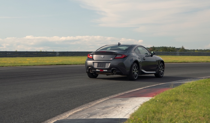 Toyota GR 86 Sport Car Cornering on Track