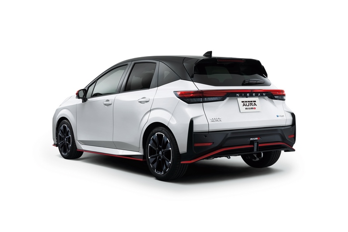White Nissan Note Aura Nismo Electric Car