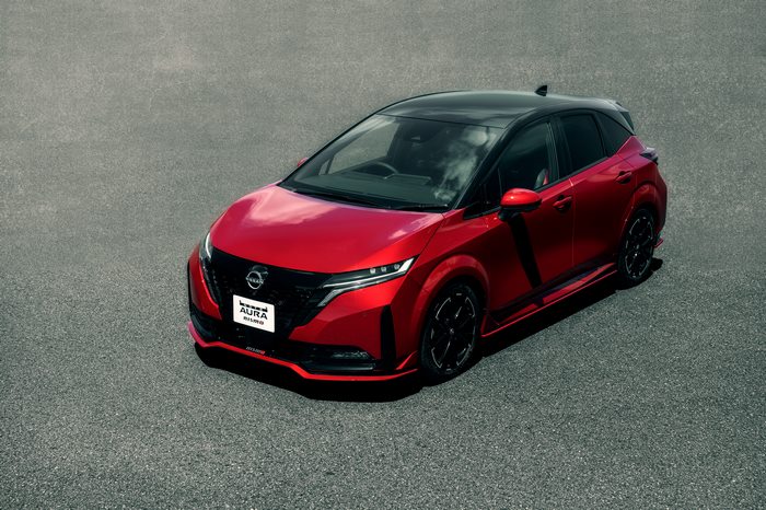 Red Nissan Note Aura Nismo Electric Car
