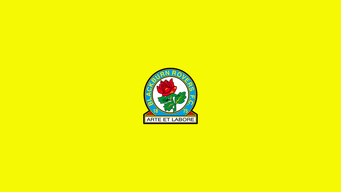 Blackburn Rovers F.C. Logo on Yellow Background