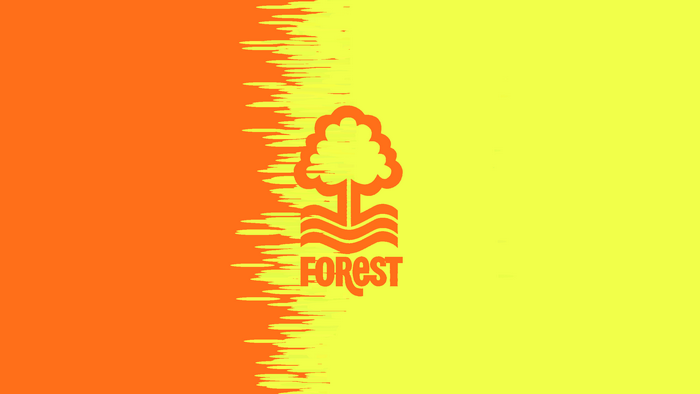 Nottingham Forest F.C. Logo Orange Yellow Glitch