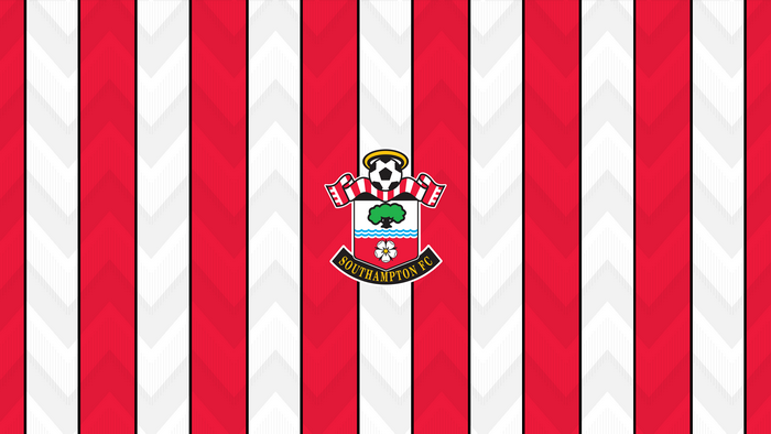 Southampton F.C. Logo Red White Chevron Stripes Soccer