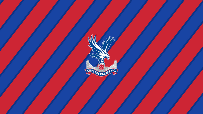 Crystal Palace F.C. Logo on Red and Blue Stripes