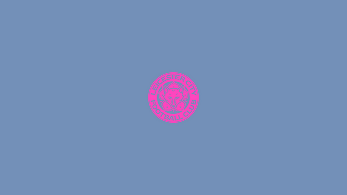 Leicester City F.C. Pink Logo Blue Background
