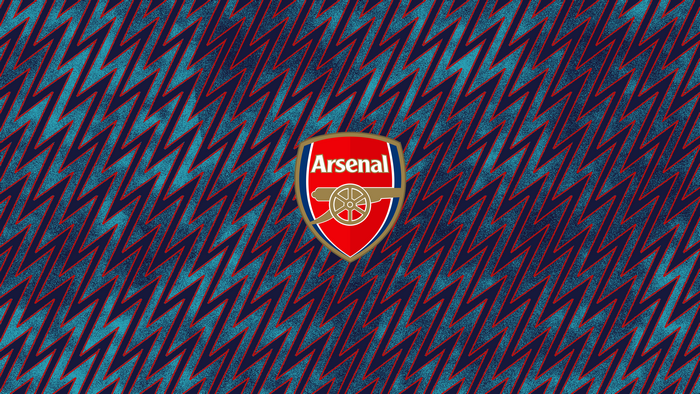 Arsenal F.C. Emblem with Textured Zigzag Pattern