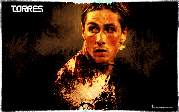 Fernando Torres Dark Grunge Soccer Portrait
