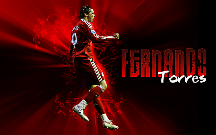 Fernando Torres Liverpool F.C. Dynamic Red Art