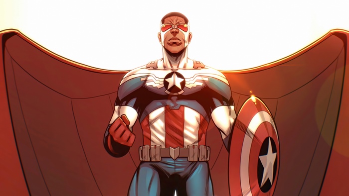 Sam Wilson Captain America with Shield and Wings