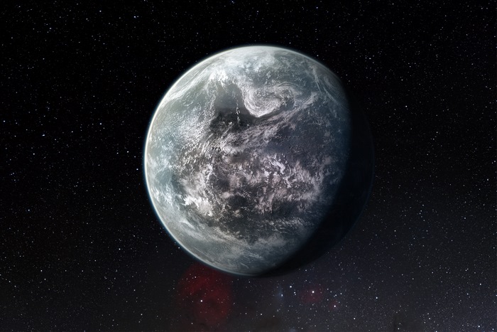 Artist's impression of HARPS rocky super-Earth exoplanet