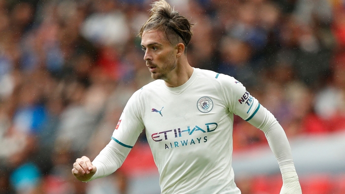 Jack Grealish playing for Manchester City F.C.