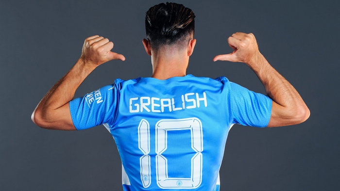 Jack Grealish in Manchester City Jersey