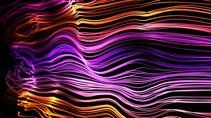Abstract Colorful Wavy Glowing Lines